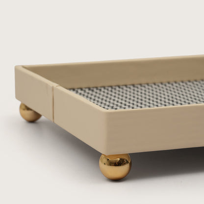 Checkered Organiser Tray Sphere Feet - Medium