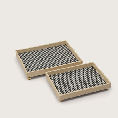 Checkered Organiser Tray Sphere Feet - Medium