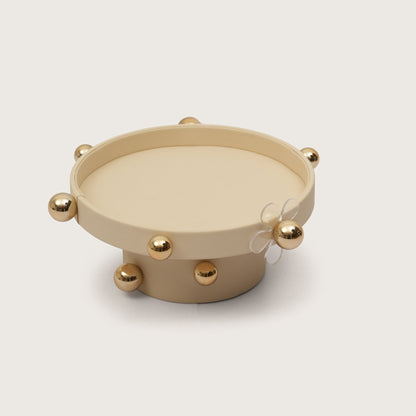 Sphere-Embellished Round Desk Organiser