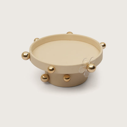 Sphere-Embellished Round Desk Organiser