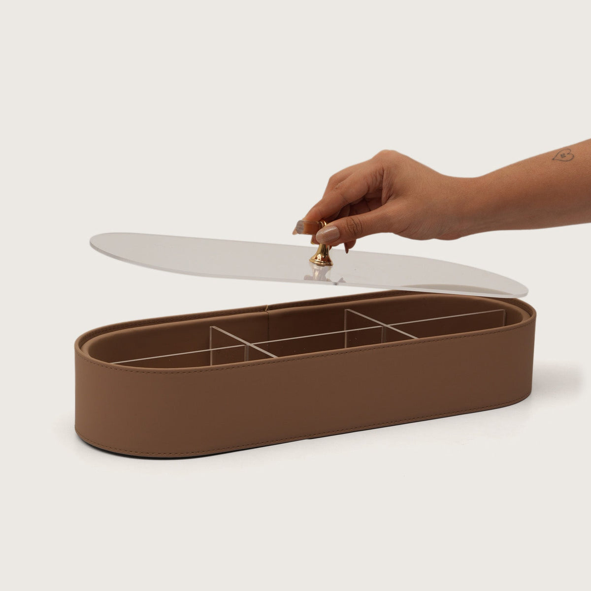 Lux Multicompartment Organizer Brown