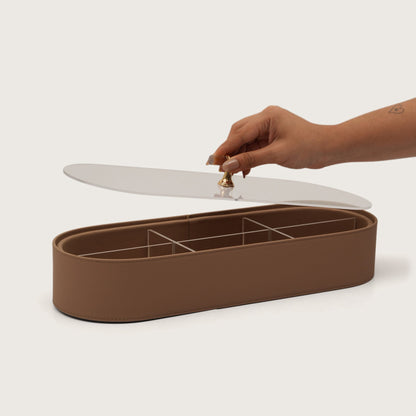 Lux Multicompartment Organizer Brown