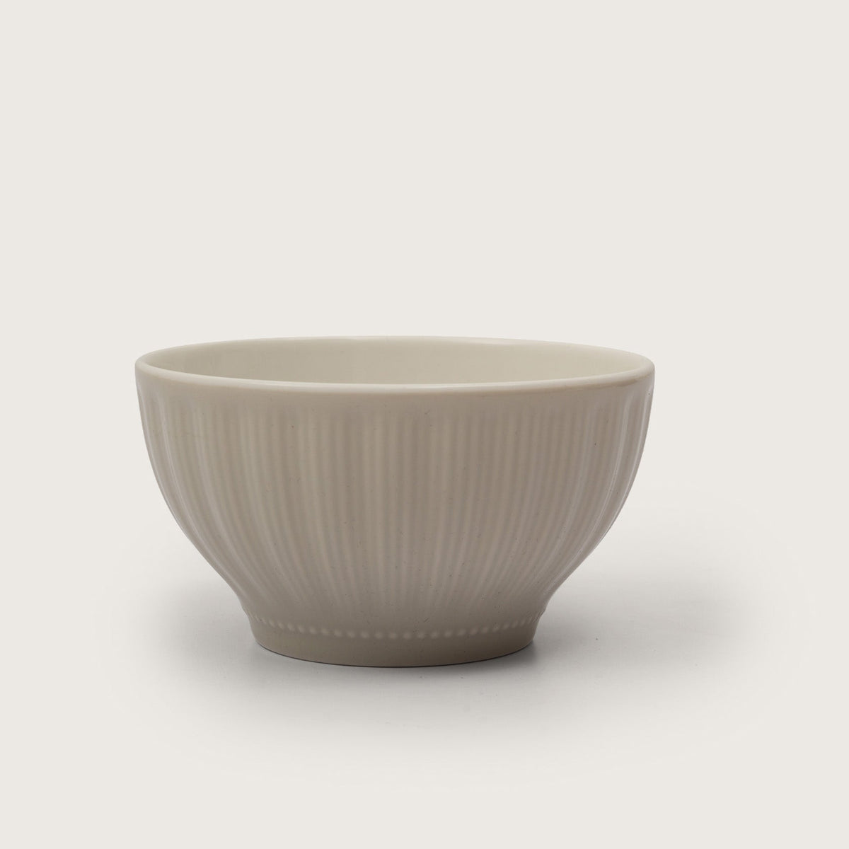 Ribbed Soup Bowls with Spoons: Set of 4