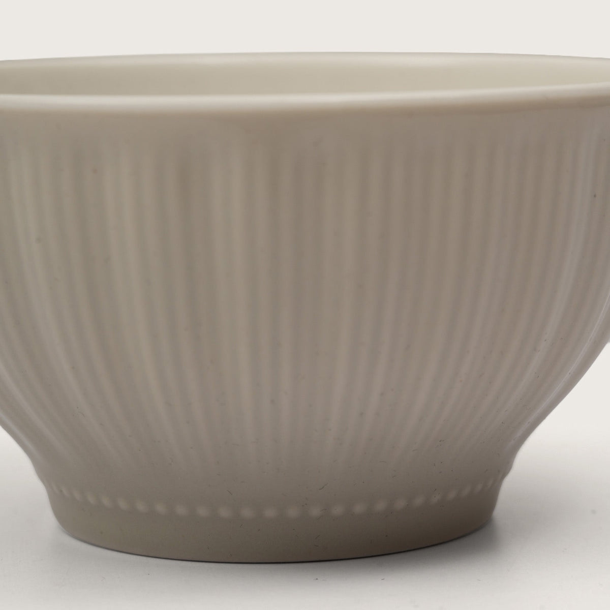 Ribbed Soup Bowls with Spoons: Set of 4