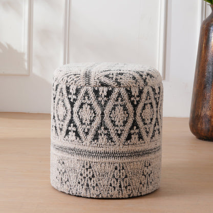 Boho Woven Pattern Ottomans Footstools | Pouffe | Hidden Storage | Removable Lid