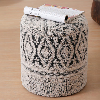 Boho Woven Pattern Ottomans Footstools | Pouffe | Hidden Storage | Removable Lid