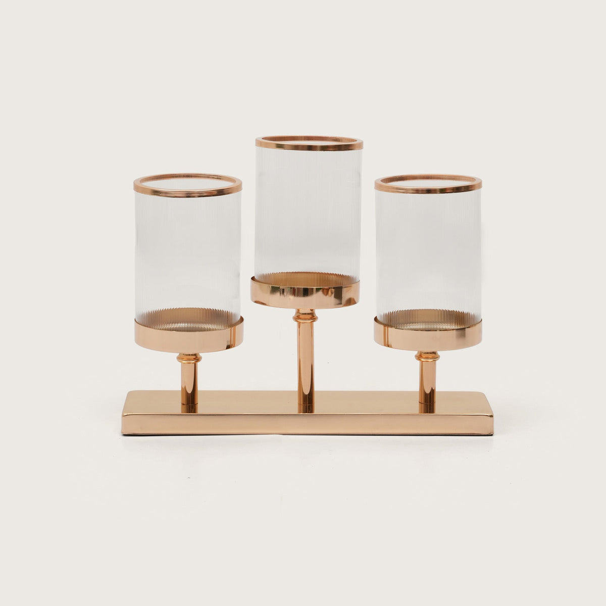 Triple-Stem Candle Holder with Minimalist Base