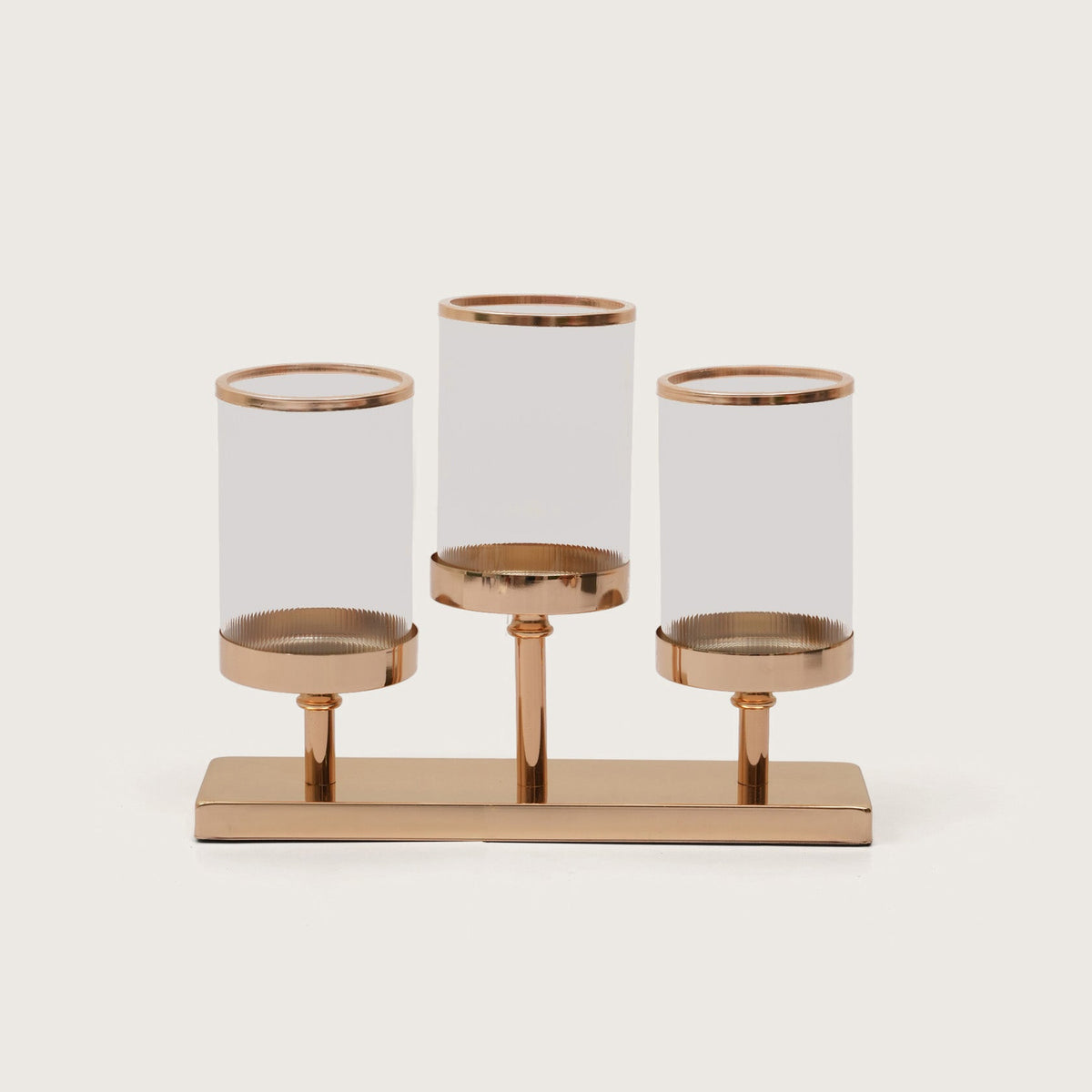 Triple-Stem Candle Holder with Minimalist Base