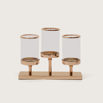 Triple-Stem Candle Holder with Minimalist Base