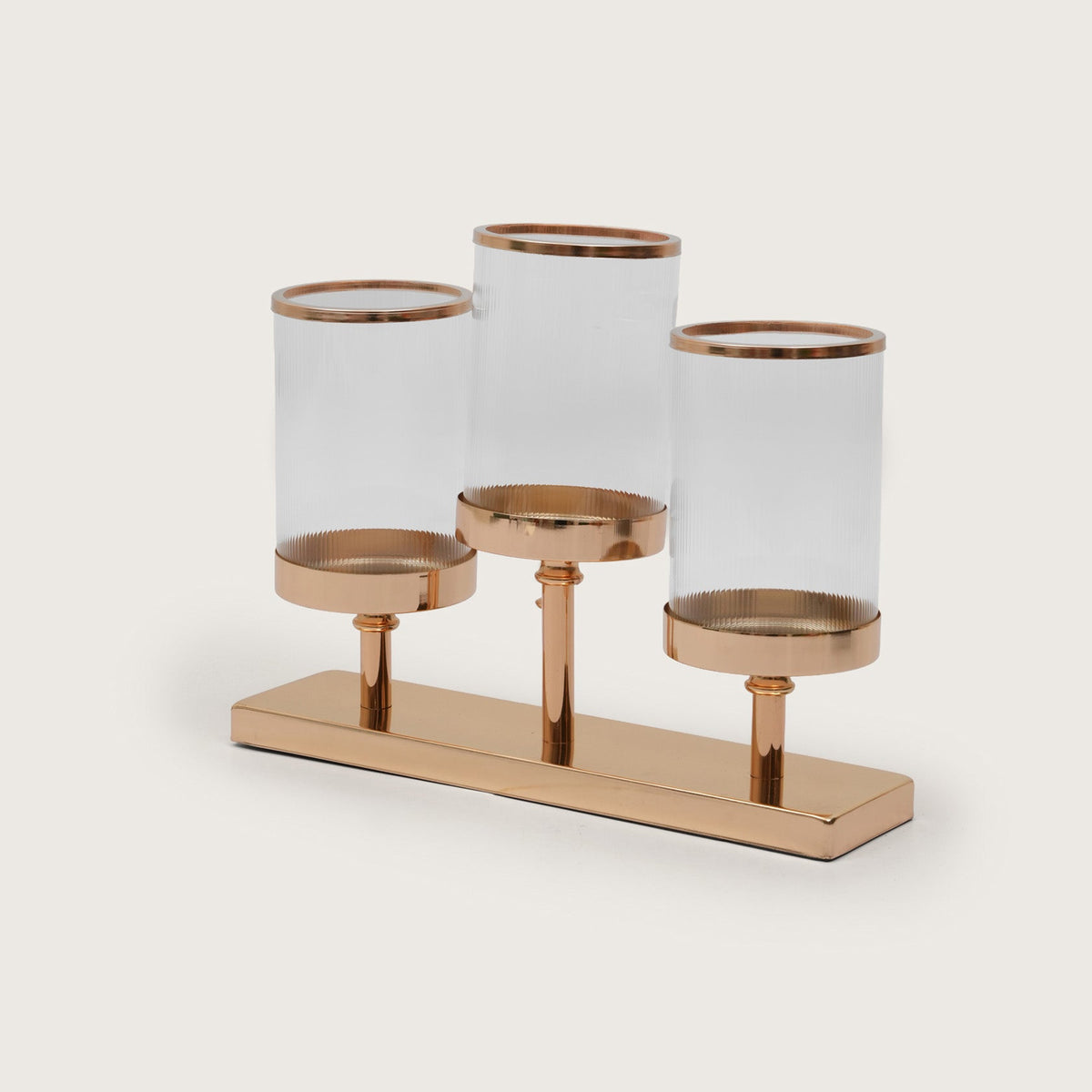 Triple-Stem Candle Holder with Minimalist Base