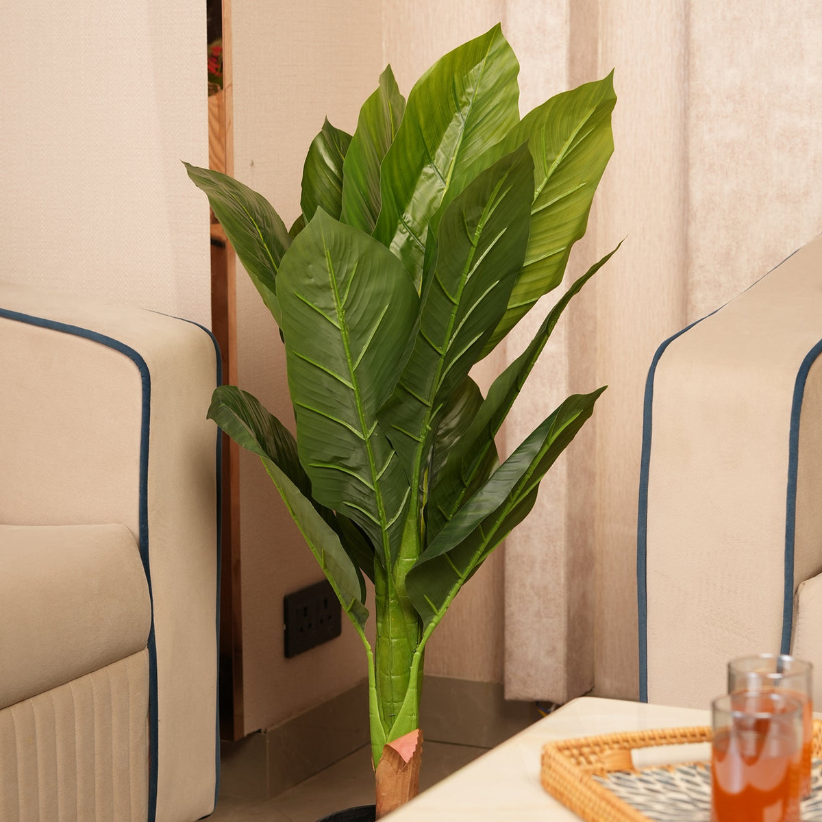Botanical Accent Plant with Tapered Base