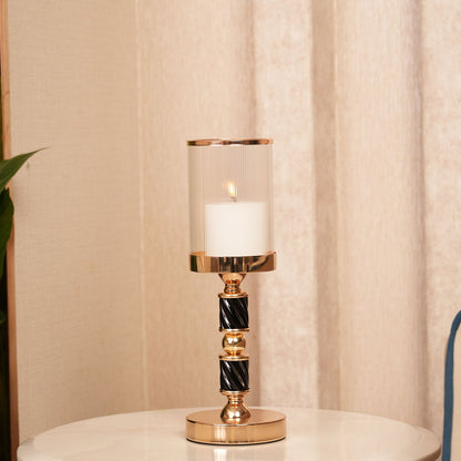 Spindle Candle Holder With Fluted Accent - Large