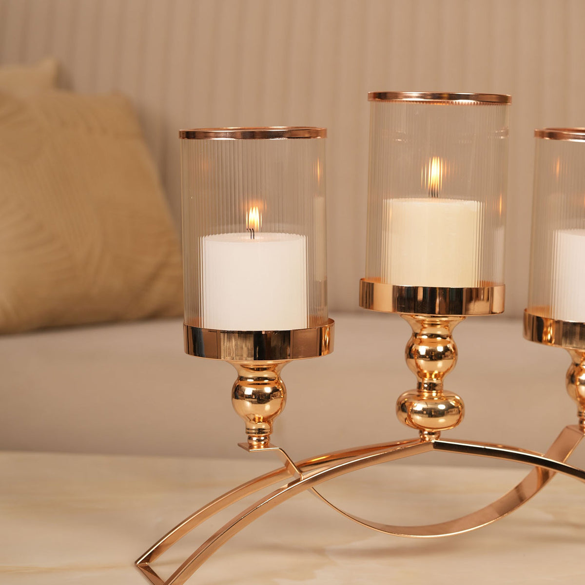 Grand Arch Candle Holder with Polished Base