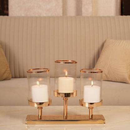 Triple-Stem Candle Holder with Minimalist Base