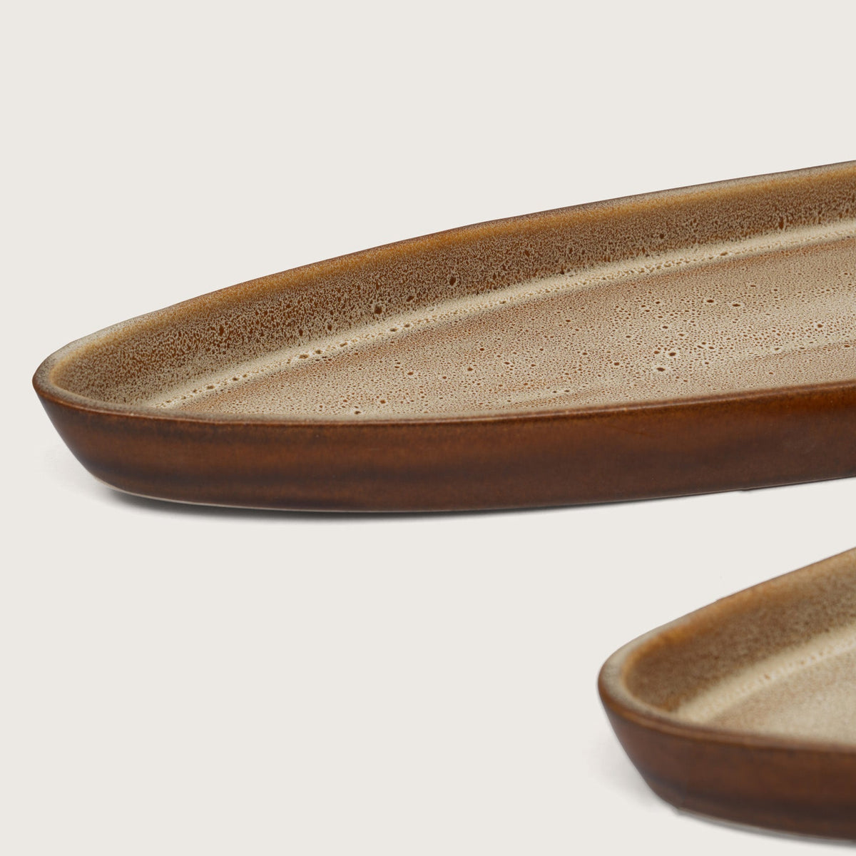 Rustic Earth Serving Platter: Set of 2