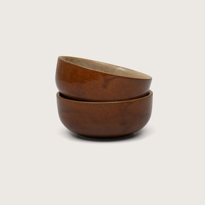 Rustic Earth Serving Bowls: Set of 2