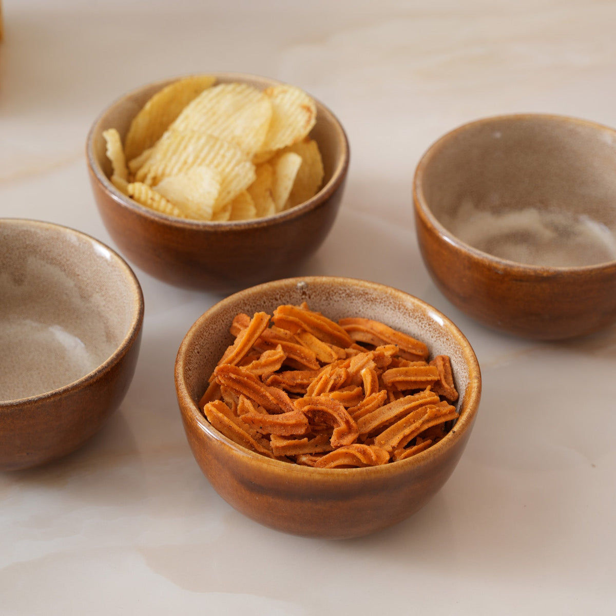 Rustic Earth Dal Bowls: Set of 4