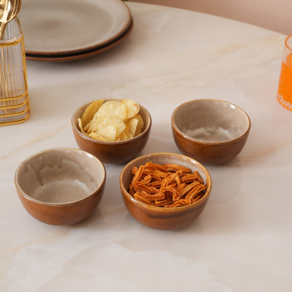 Rustic Earth Dal Bowls: Set of 4