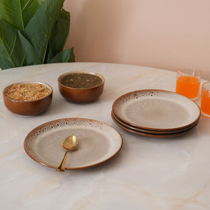 Rustic Earth Dinner Plate: Set of 4