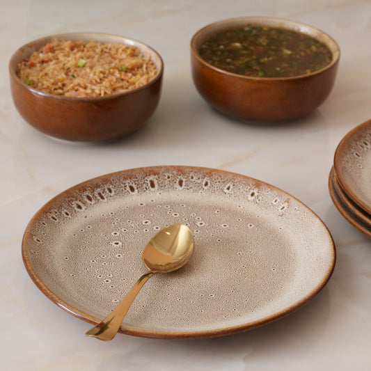 Rustic Earth Dinner Plate: Set of 4