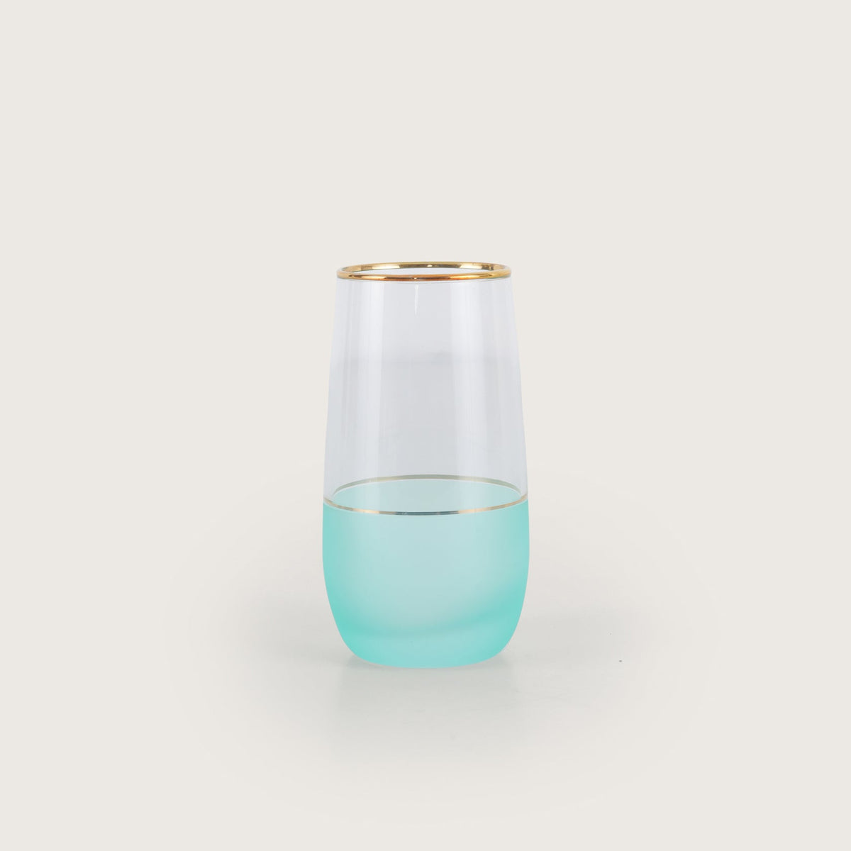 Frosted Glasses with Gold Rim