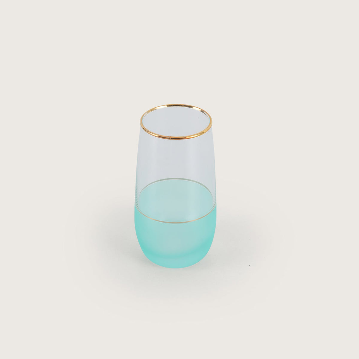 Frosted Glasses with Gold Rim