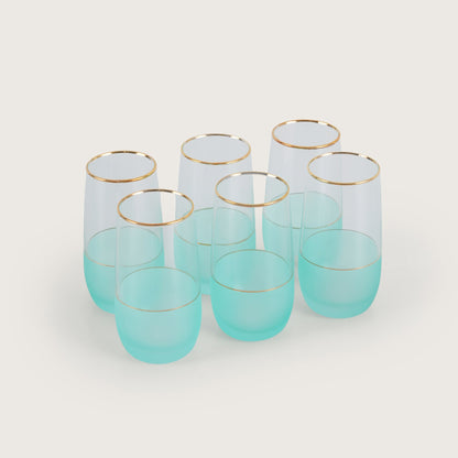 Frosted Glasses with Gold Rim