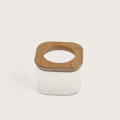 Ribbed Jars With Bridge Arc Stand - Set of 5