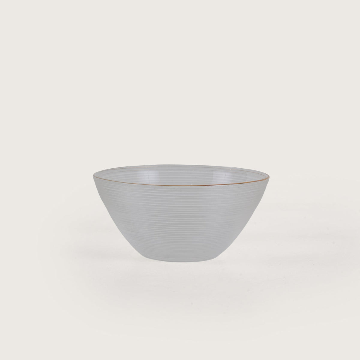 Polished Glass Serving Bowl + 6 Dal Bowls Set