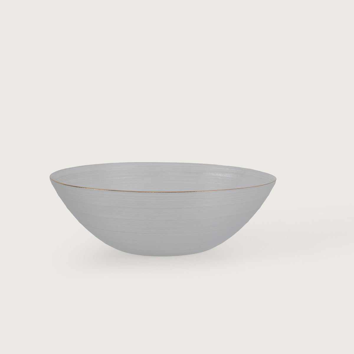 Polished Glass Serving Bowl + 6 Dal Bowls Set