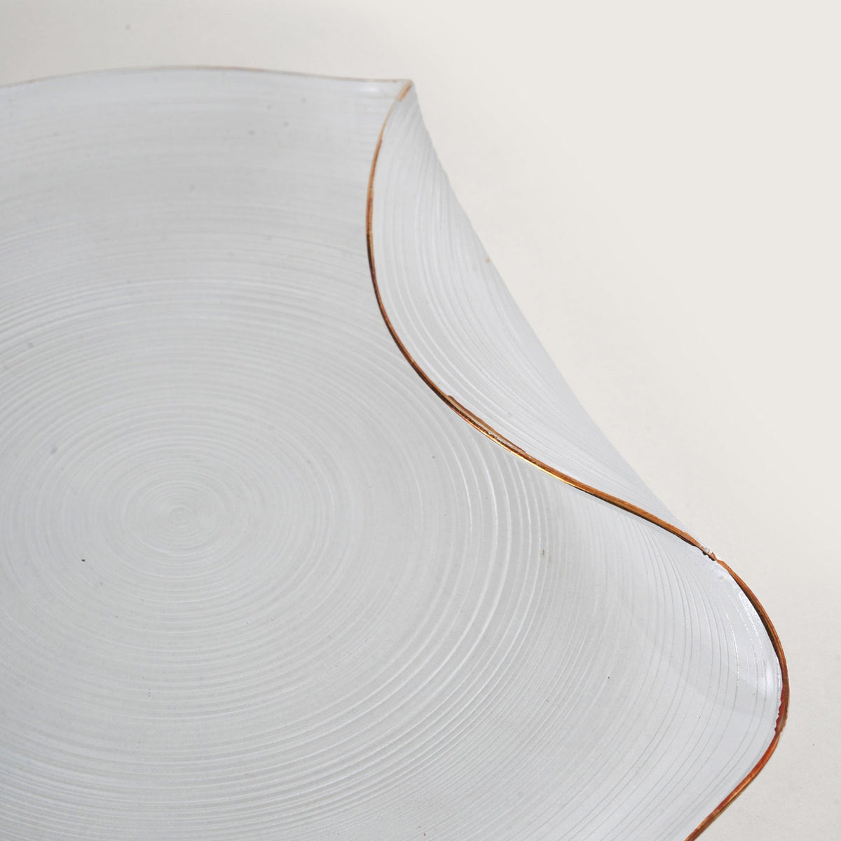 Curved Glass Snack Platter + 6 Quarter Plates Set