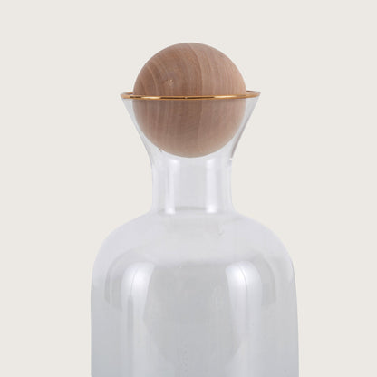 Glass Pitcher 1.5L with Wooden Lid