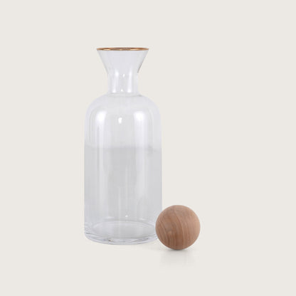 Glass Pitcher 1.5L with Wooden Lid