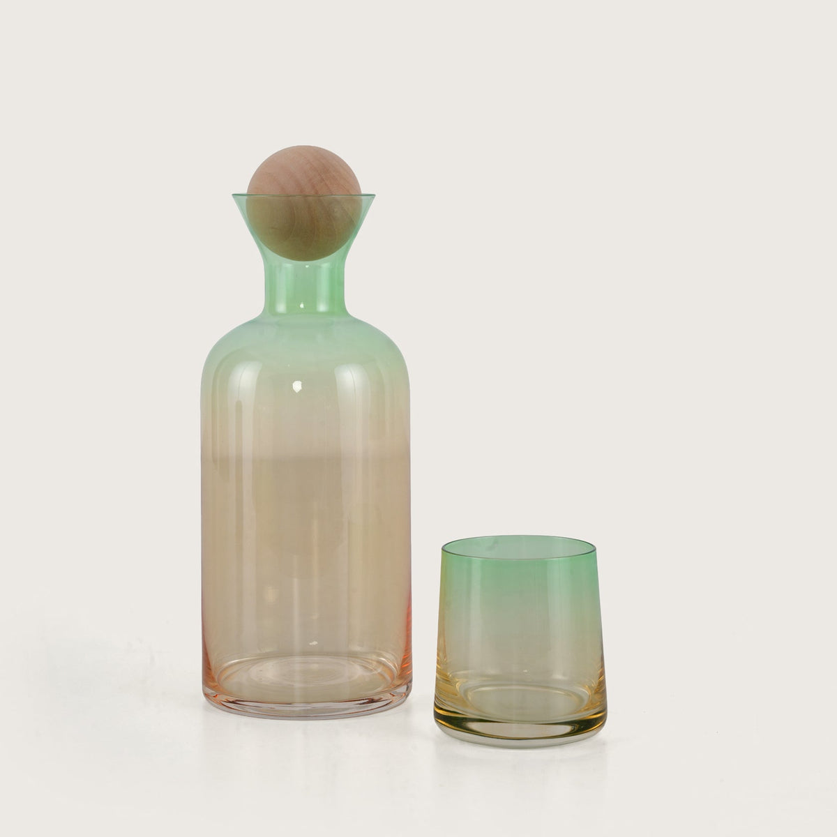Glass Decanter Set with Tumblers & Lid