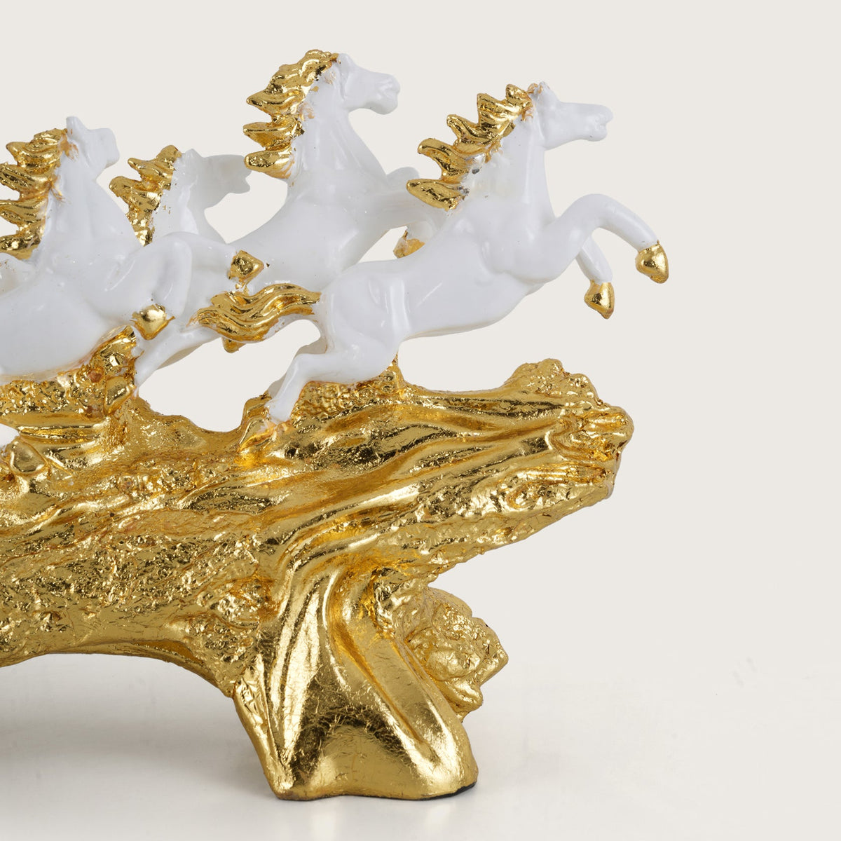 Majestic Running Horses on Gilded Terrain