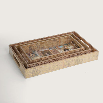 Vintage Victoria Tray - Set of 3