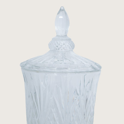 Beverage Glass Dispenser 2000ML with Glass Tumblers 350ML Set of 6 | Stripe