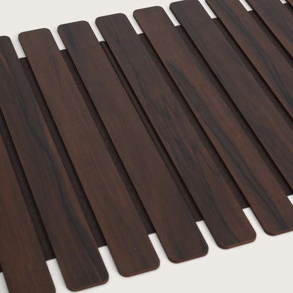 Slat Table Runner with Laser-Cut Medallions 14X 72 Inches