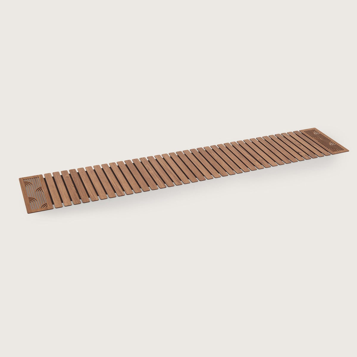 Wave-Accent Slatted Table Runner 14*36 Inch