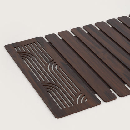 Wave-Accent Slatted Table Runner 14*36 Inch