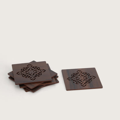 Espresso Square Glass Coaster