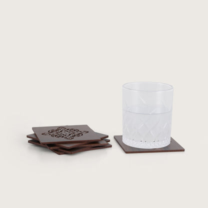 Espresso Square Glass Coaster