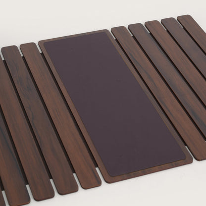 Sofa Armrest Tray Oak & Brown