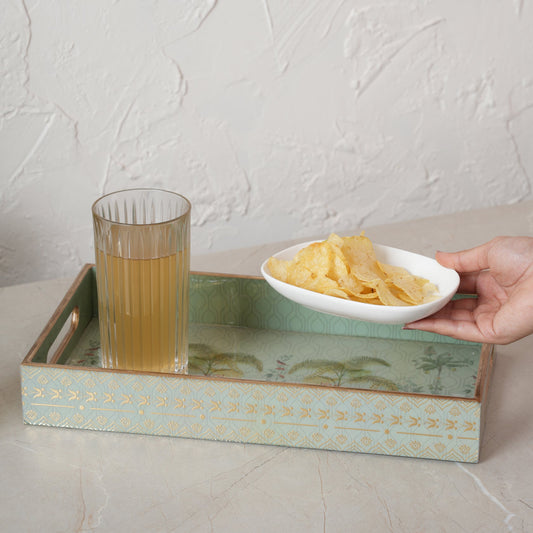 Printed Jungle Deer Tray - Set of 3