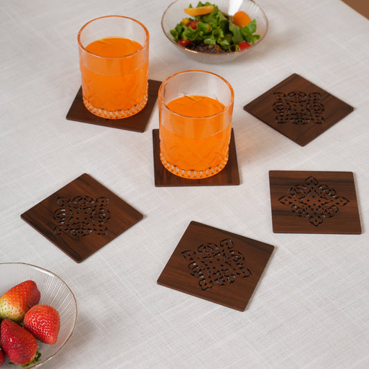 Espresso Square Glass Coaster