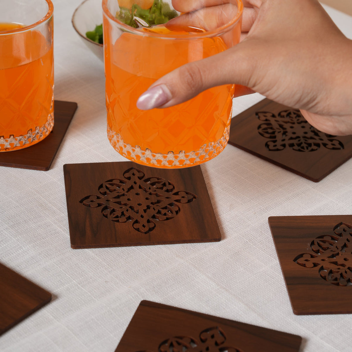 Espresso Square Glass Coaster