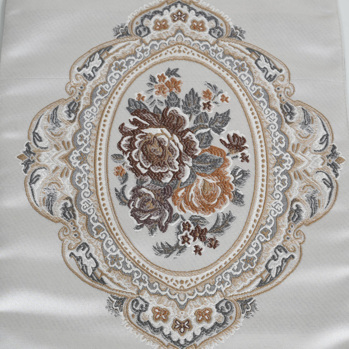 Victorian Table Runner with Tasseled Ends In 4 Shades