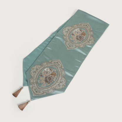Victorian Table Runner with Tasseled Ends In 4 Shades