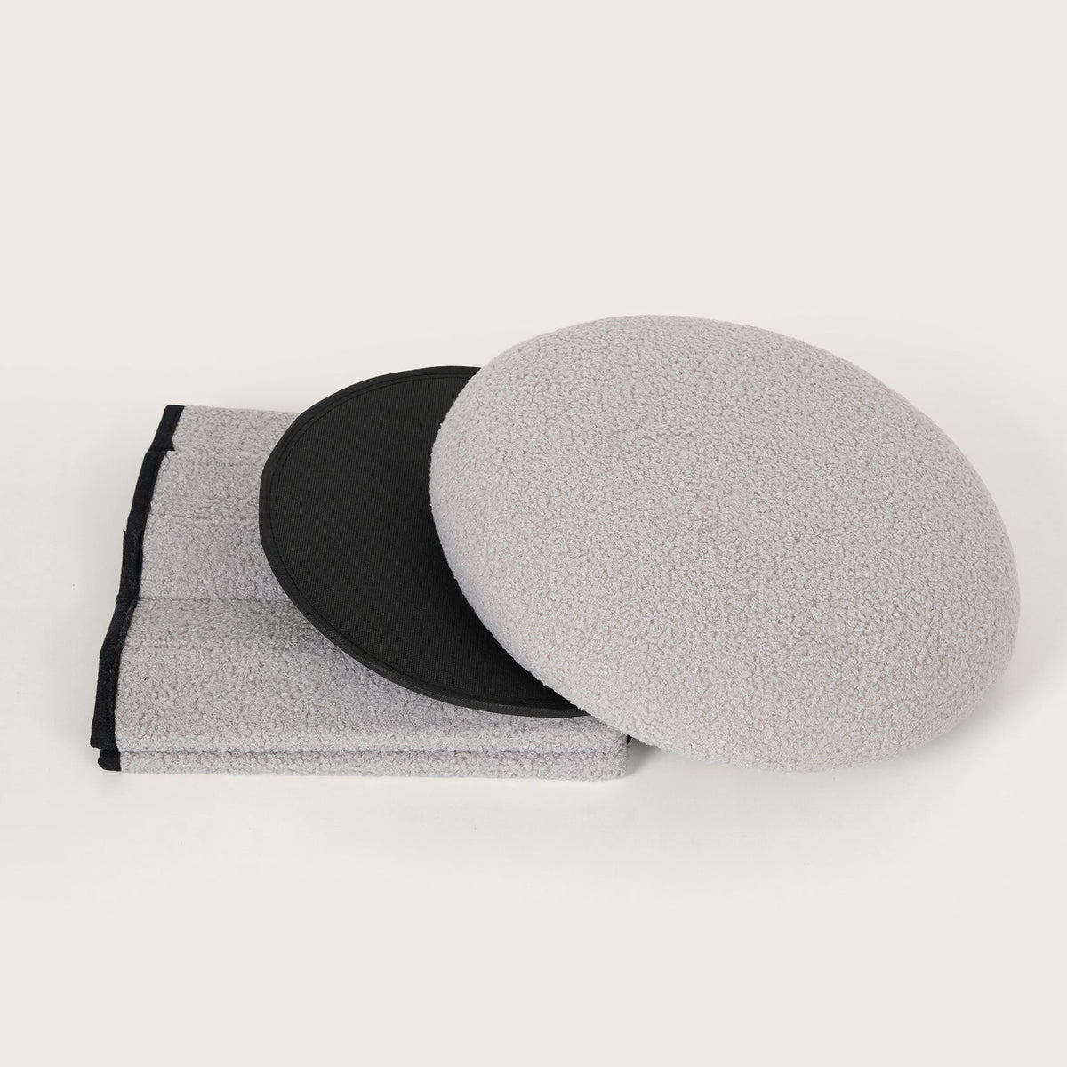 Mushroom Shaped Pouffe with Storage - Grey
