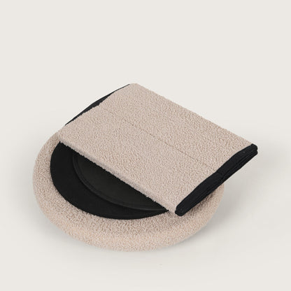 Mushroom Shaped Pouffe with Storage - Beige
